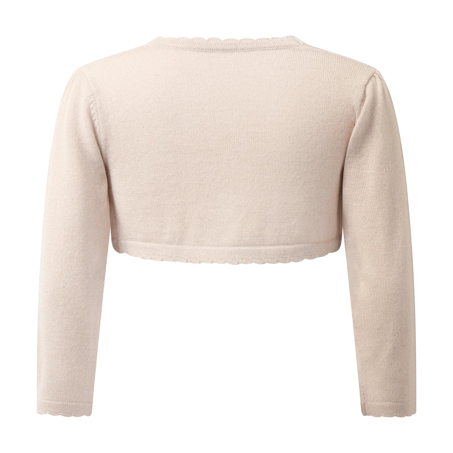 Rachel Riley London Girls Gold Sparkle Scalloped Bolero by Rachel Riley
