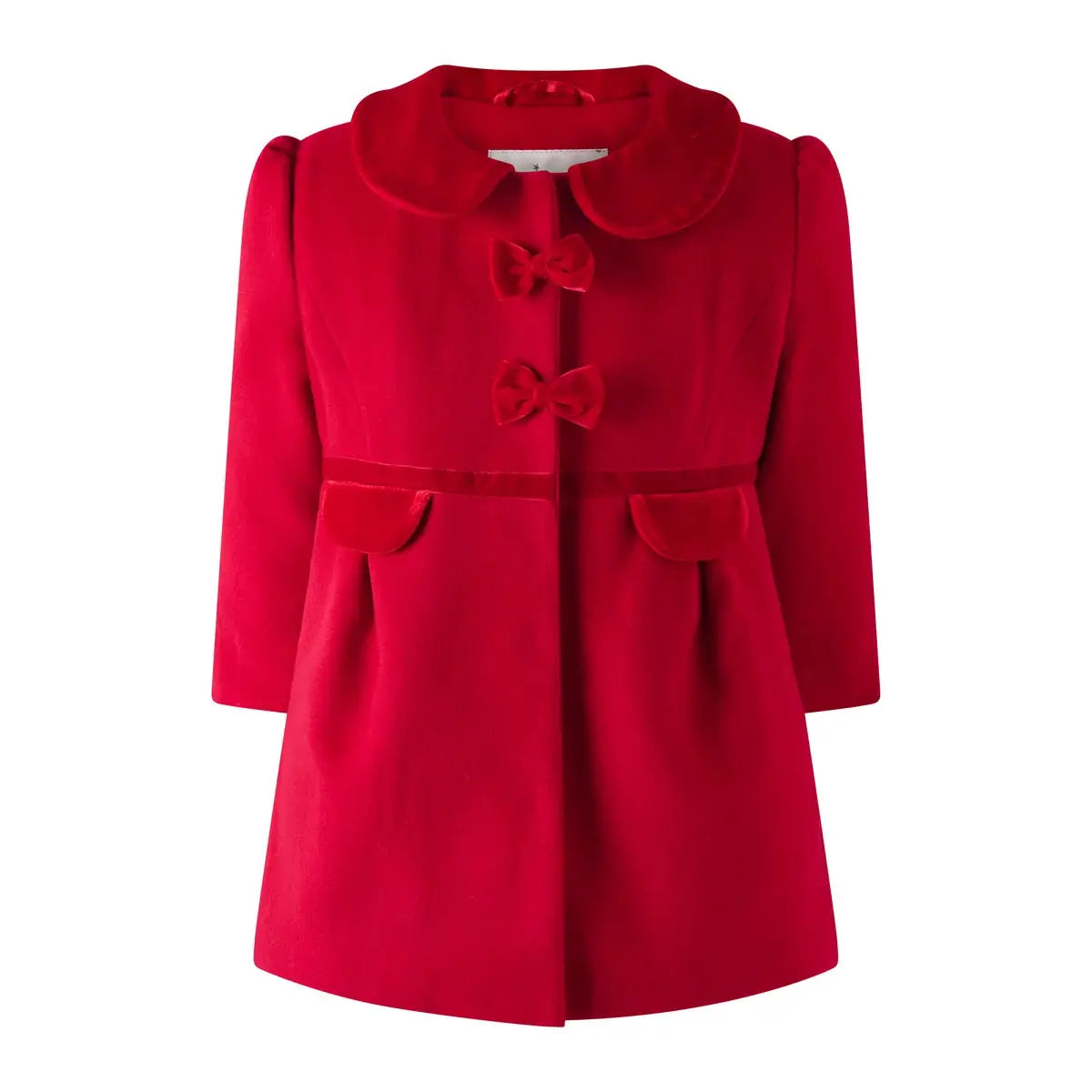 Rachel Riley London Girls Red Bows Dress Coat by Rachel Riley