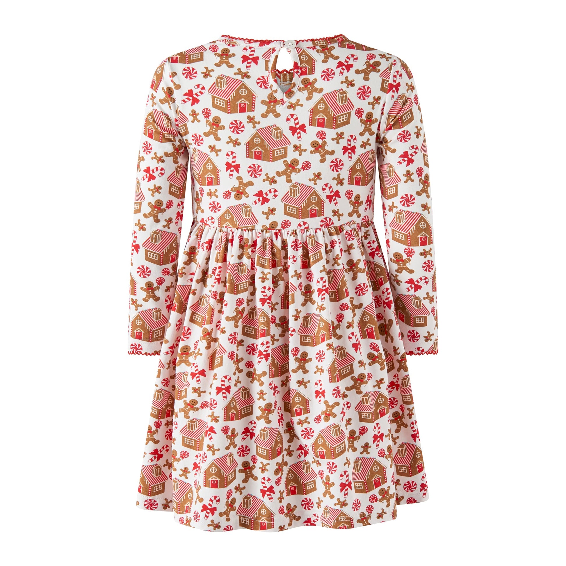 Rachel Riley London Girls Red Christmas Gingerbread Jersey Knit Dress 6Y Rachel Riley London Girls Red Christmas Gingerbread Jersey Knit Dress 6Y