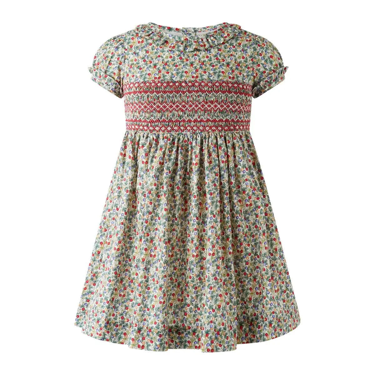 Rachel Riley London Girls Apple Blossom Floral Smocked Dress