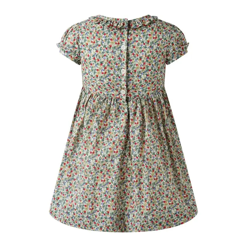 Rachel Riley London Girls Apple Blossom Floral Smocked Dress