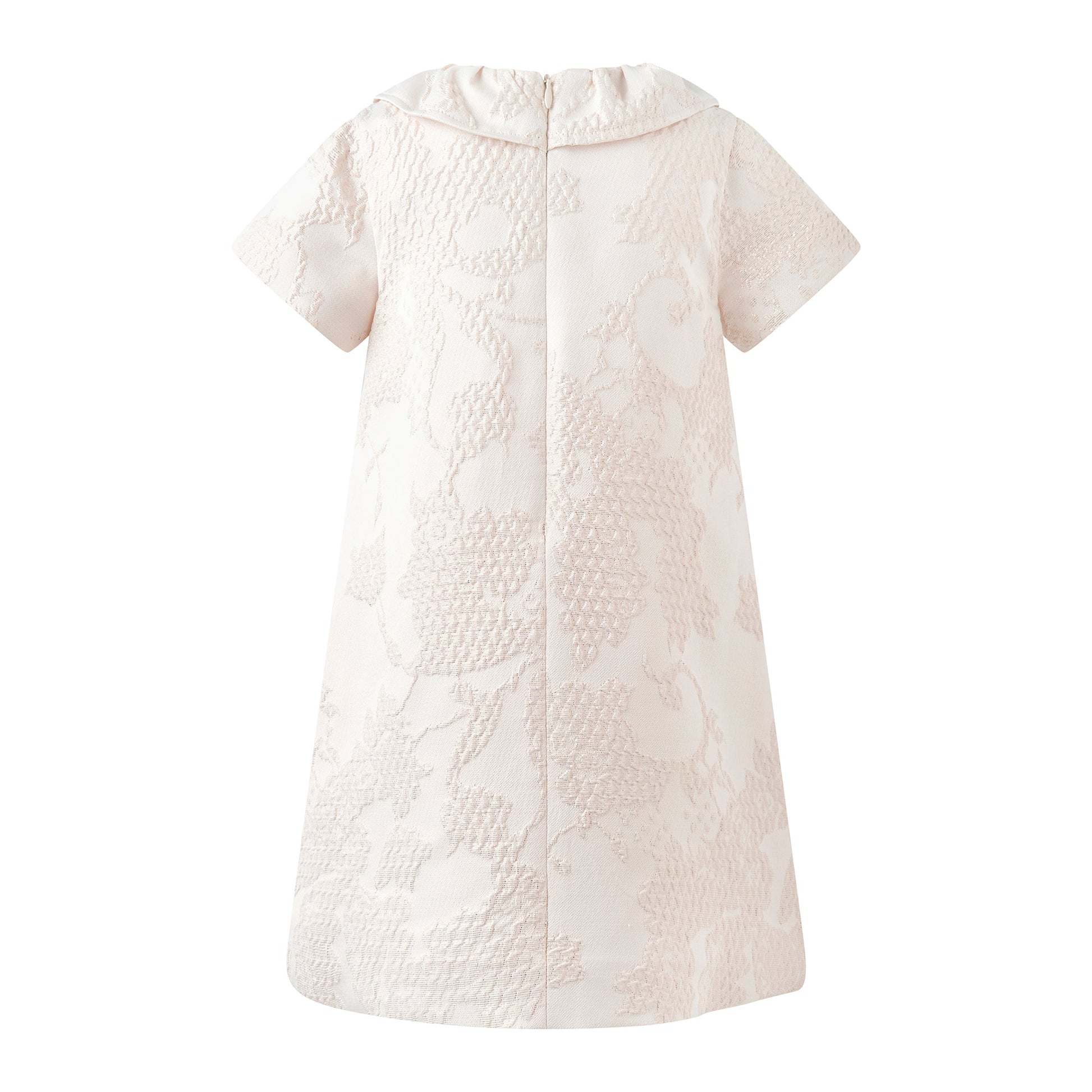Rachel Riley London Girls Ivory Gold Damask Shift Holiday Party Dress