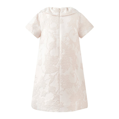 Rachel Riley London Girls Ivory Gold Damask Shift Holiday Party Dress by Rachel Riley