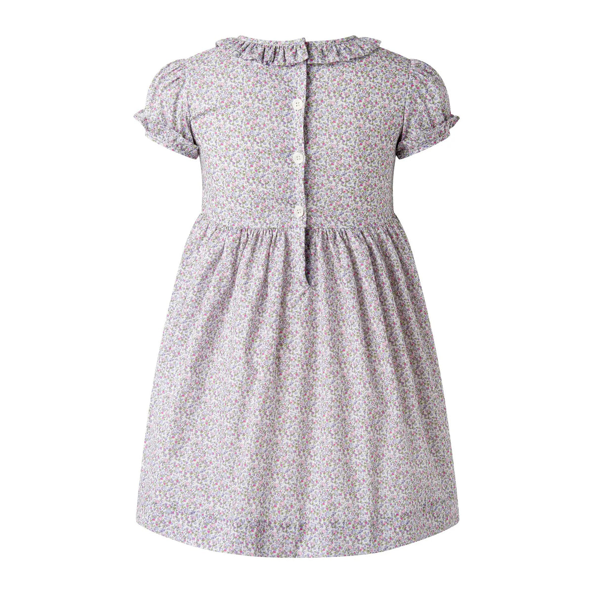 Rachel Riley London Girls Lavender Frill Collar Smocked Bodice Dress by Rachel Riley