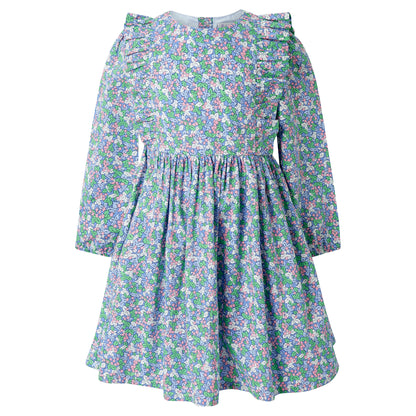 Rachel Riley London Girls Winter Blossom Floral Frill Dress by Rachel Riley