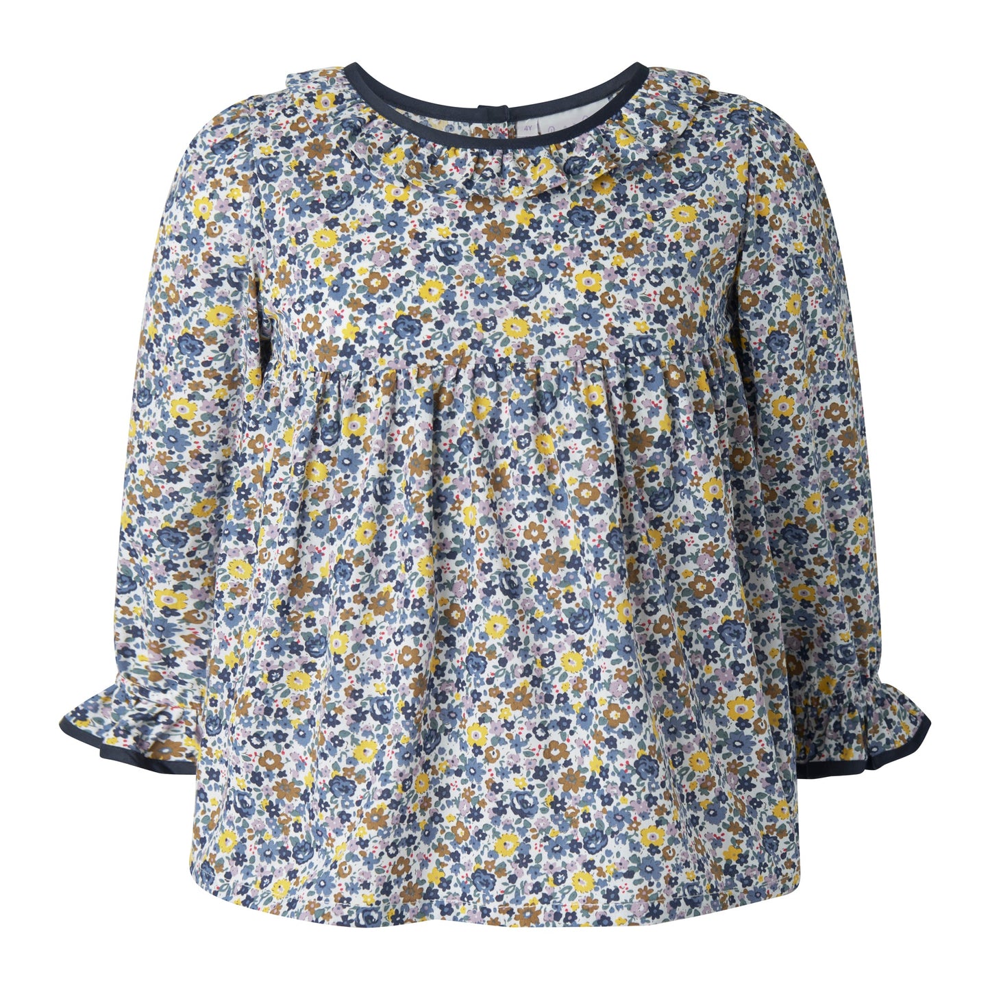 Rachel Riley London Girls Navy Blue Floral Blouse and Leggings Set by Rachel Riley