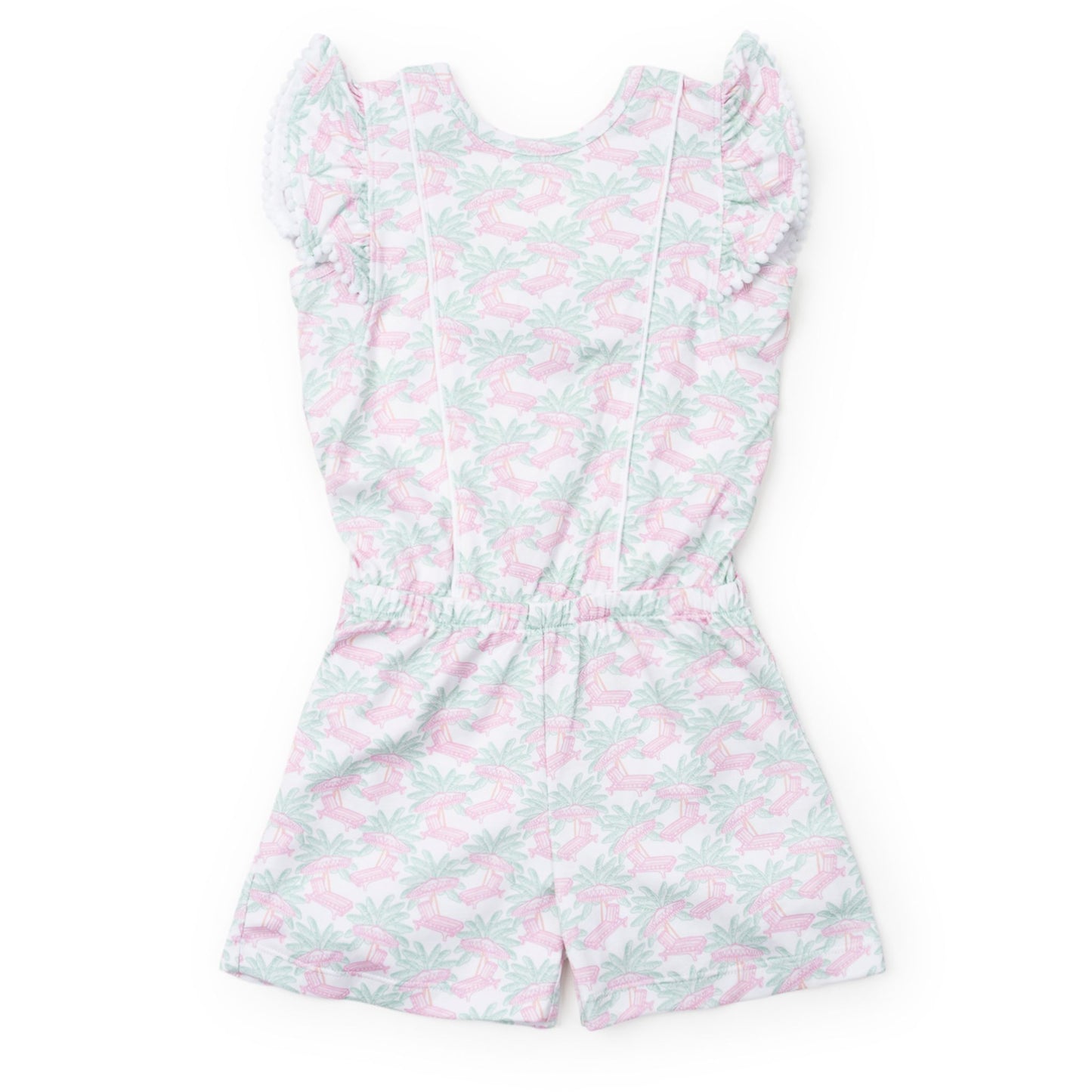 Lila & Hayes Girls Rae Romper - Poolside Palms by Lila & Hayes