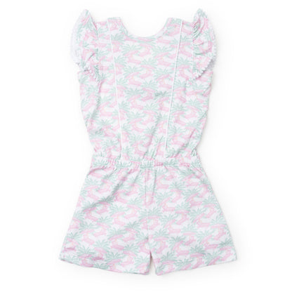 Lila & Hayes Girls Rae Romper - Poolside Palms by Lila & Hayes