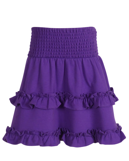 Yellow Lamb Girls Gameday Cheerleader Cheer Skirt Set - LSU Purple & Yellow