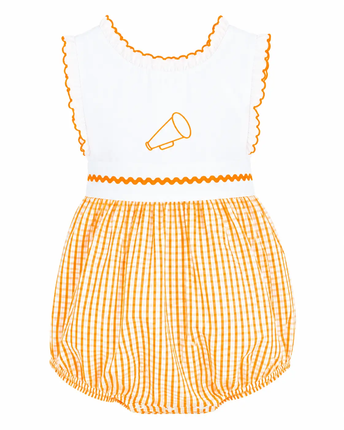Yellow Lamb Girls Chelsea Game Day Megaphone Bubble - Clemson Orange by Yellow Lamb