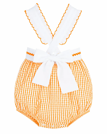 Yellow Lamb Girls Chelsea Game Day Megaphone Bubble - Clemson Orange by Yellow Lamb