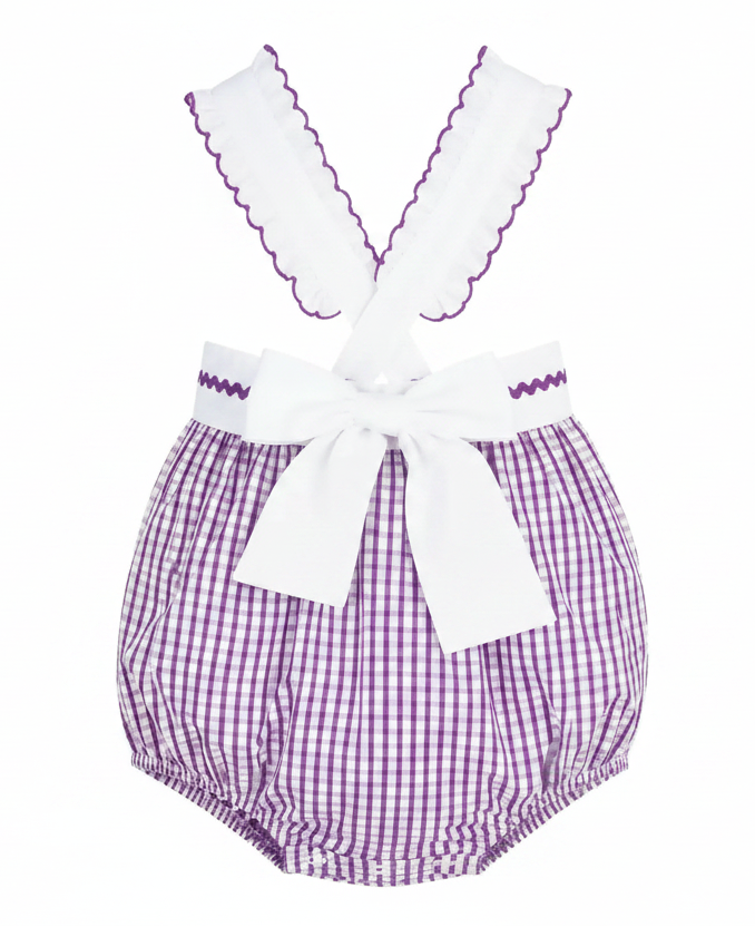Yellow Lamb Girls Chelsea Game Day Megaphone Bubble - LSU Purple