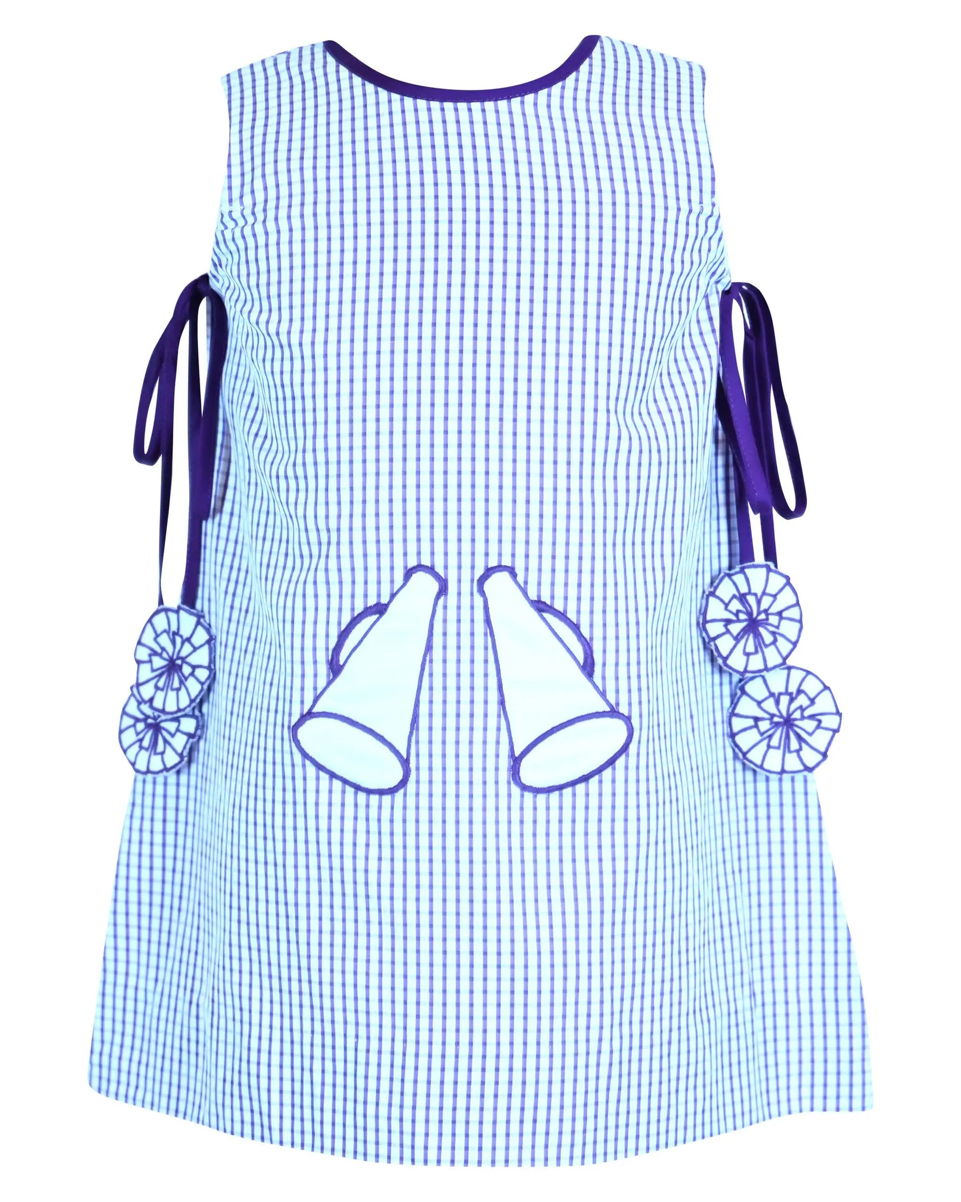 Yellow Lamb Girls Emma Jumper Dress - Football Game Day LSU Purple