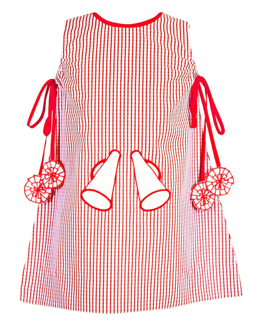 Yellow Lamb Girls Emma Jumper Dress - Football Game Day UGA Red by Yellow Lamb