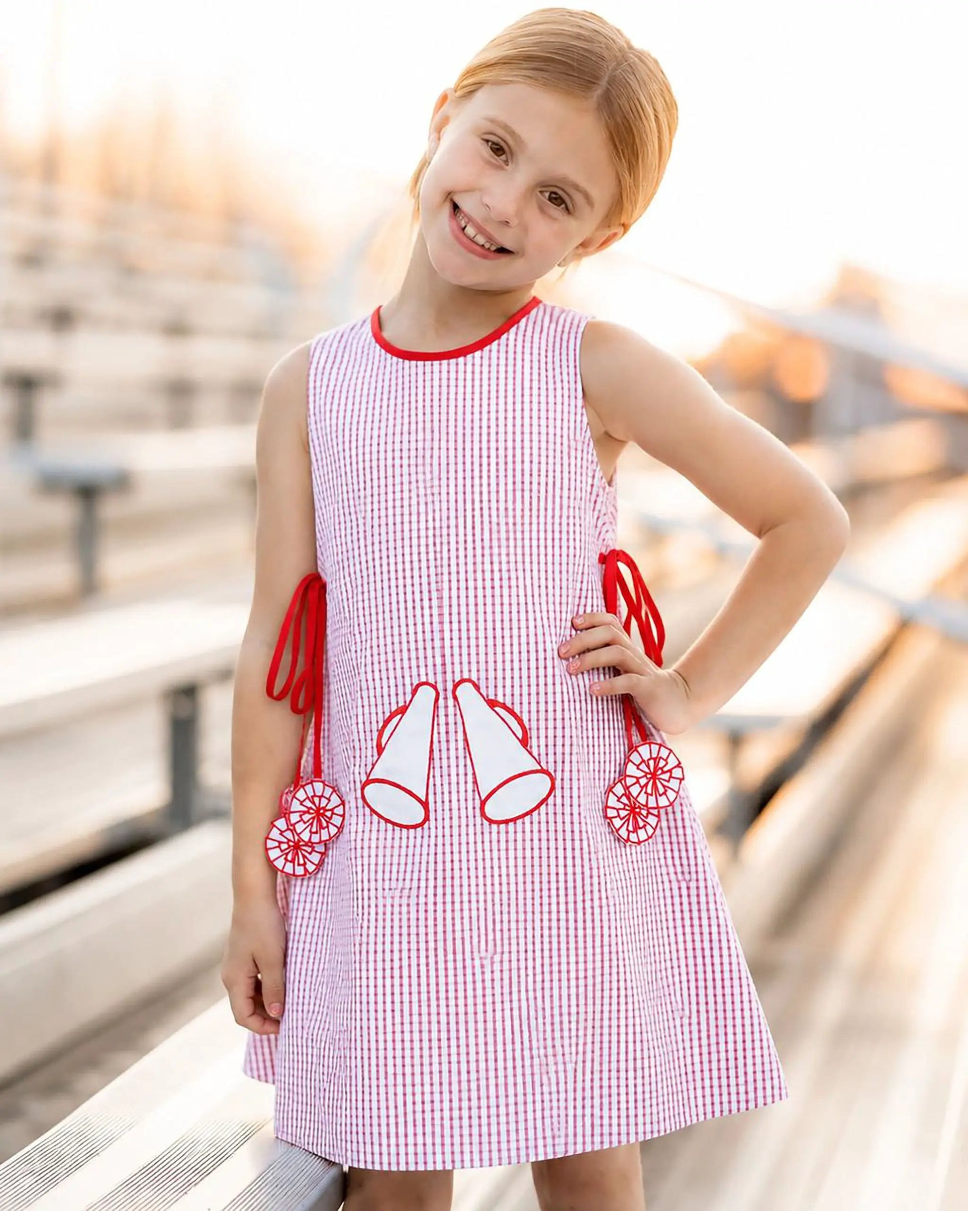 Yellow Lamb Girls Emma Jumper Dress - Football Game Day UGA Red