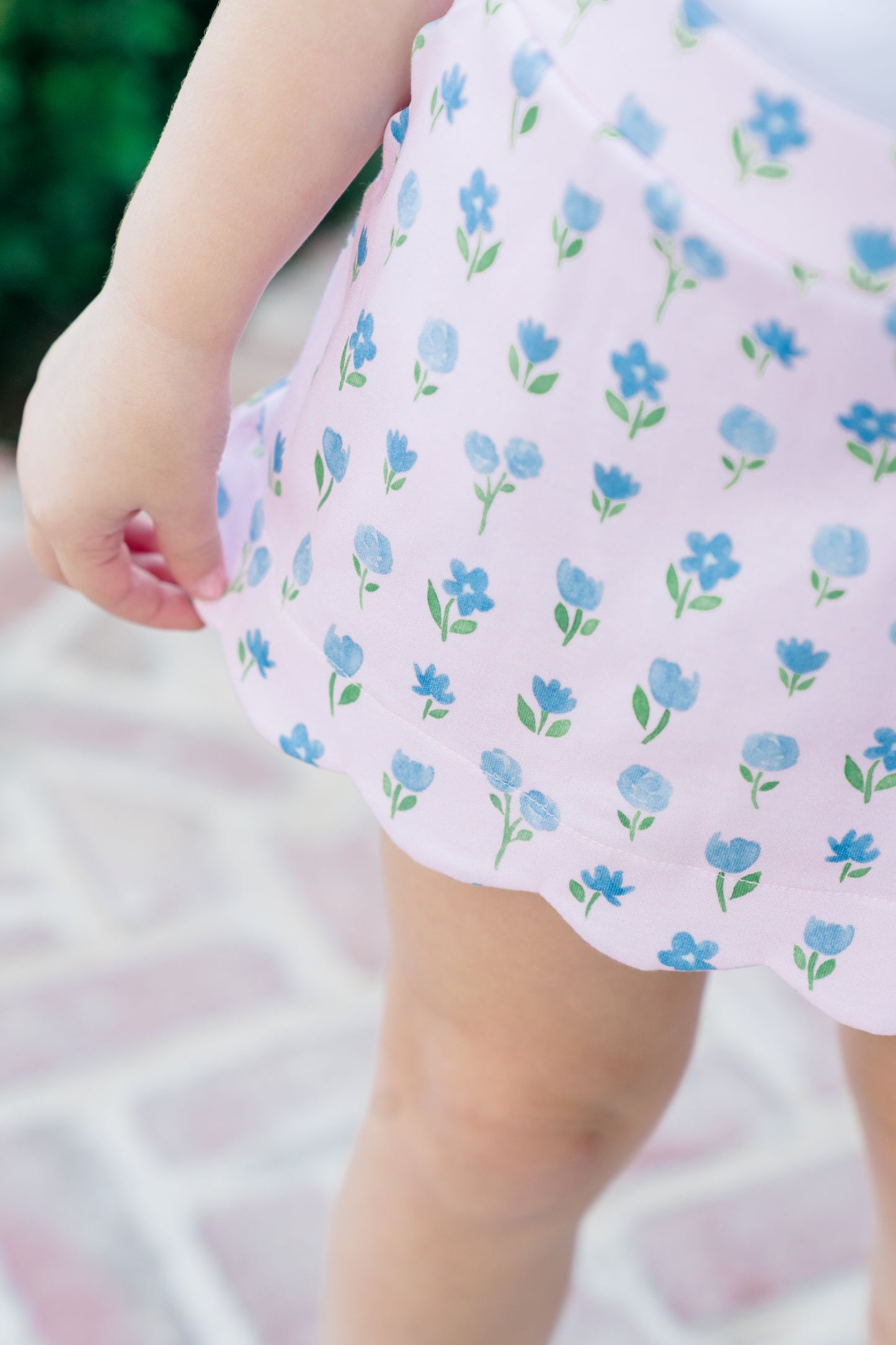 Proper Peony Pima Girls Pink Gardenia Scallop Skort by Proper Peony