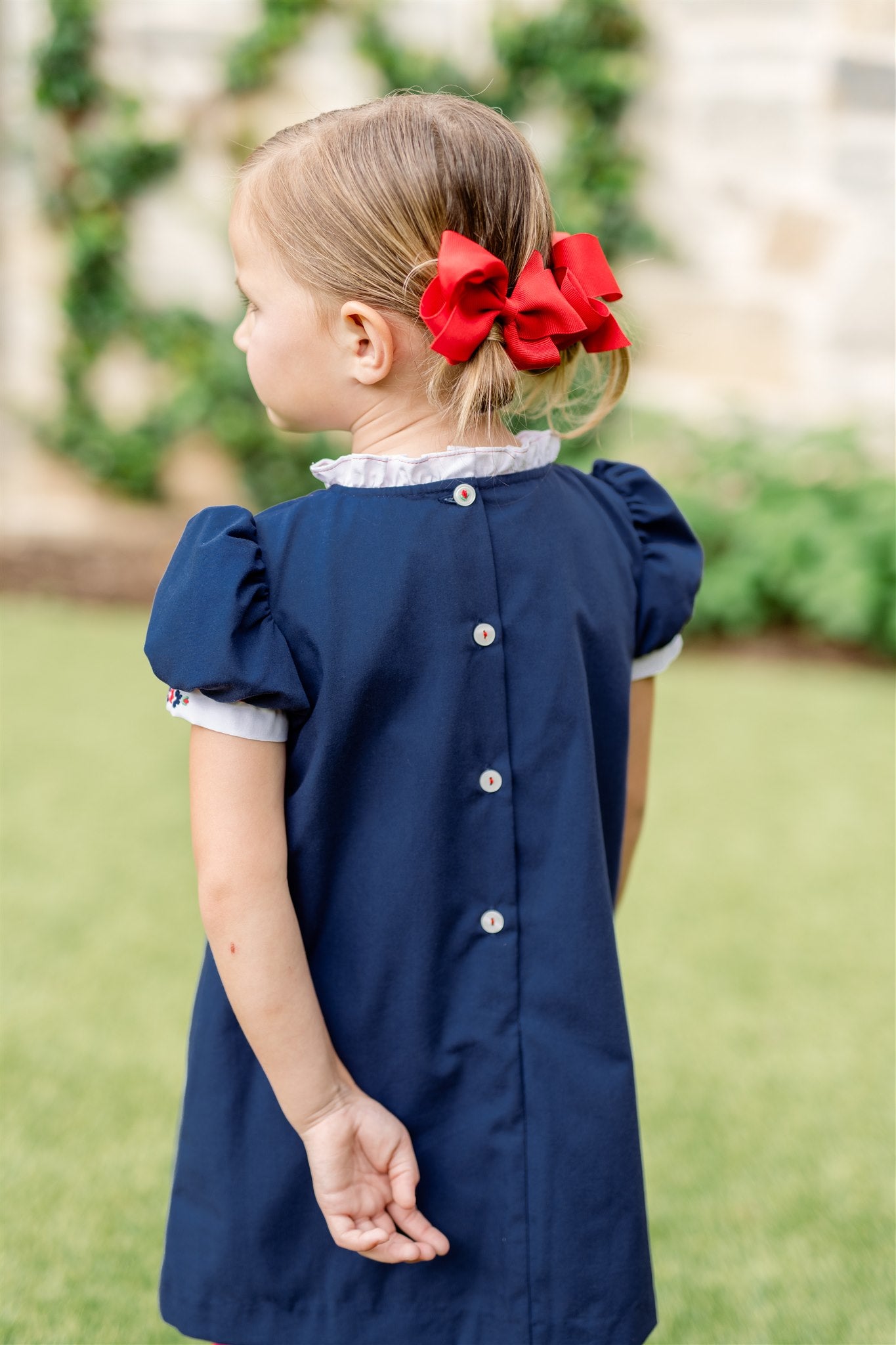 Proper Peony Girls Gianna Navy Blue Dress