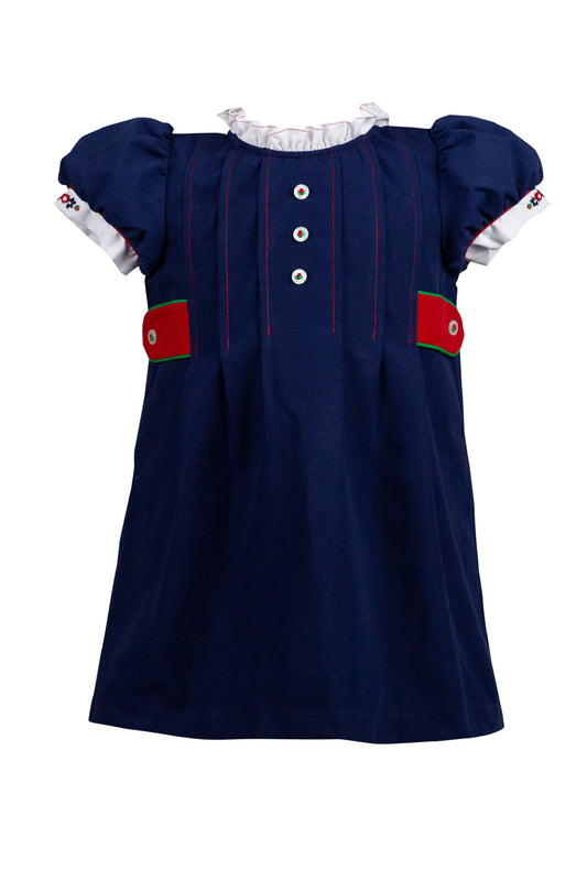 Proper Peony Girls Gianna Navy Blue Dress