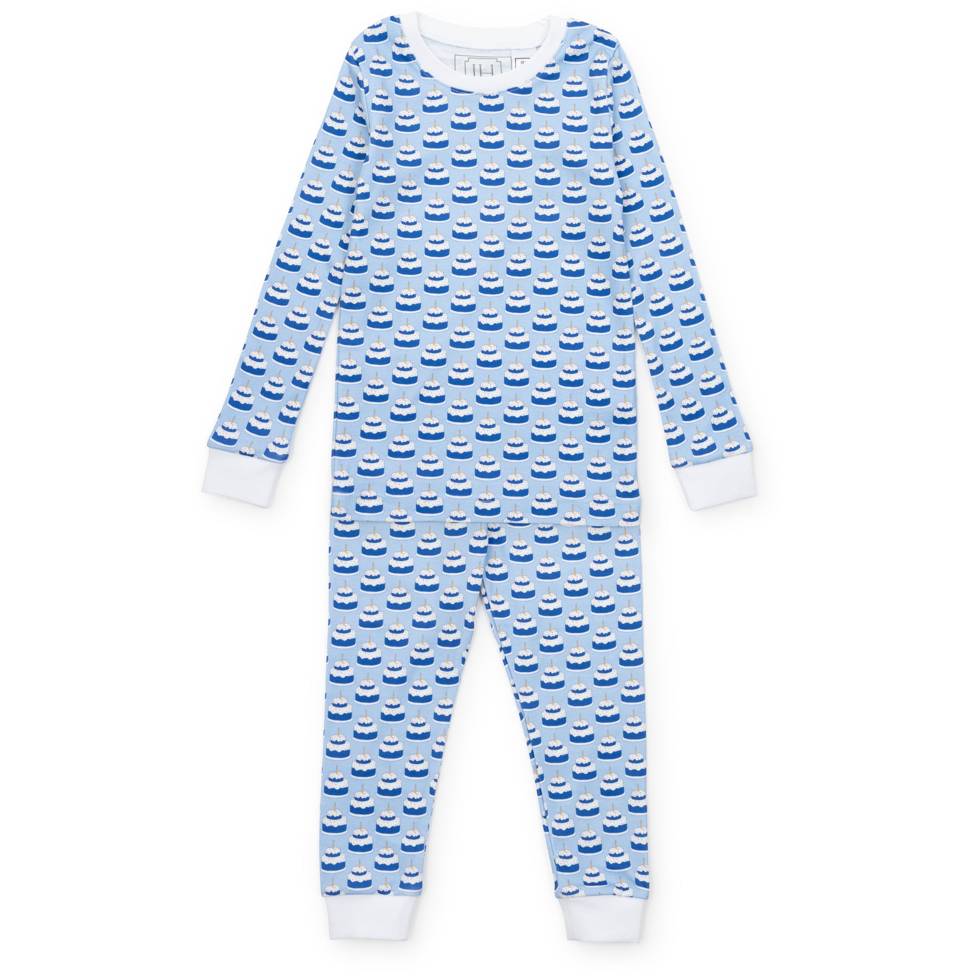 Lila & Hayes Boys Grayson Pajamas Set - Blue Birthday Cakes