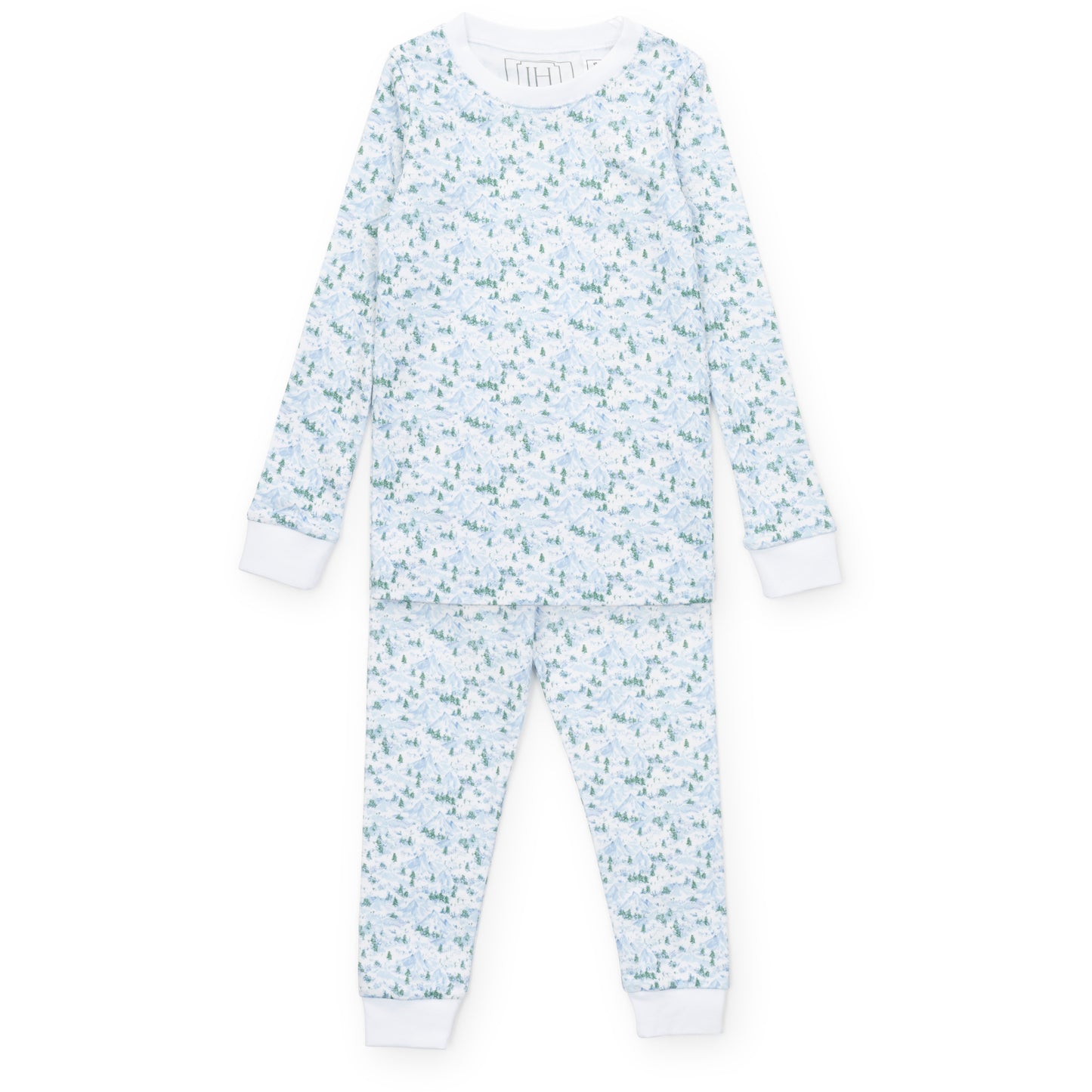 Lila & Hayes Boys Grayson Pajamas Set - Blue Snow Capped Mountains by Lila & Hayes