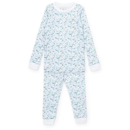 Lila & Hayes Boys Grayson Pajamas Set - Blue Snow Capped Mountains by Lila & Hayes