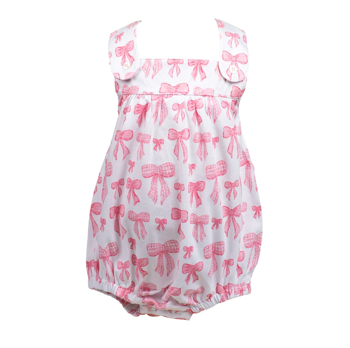 Proper Peony Girls Grosgrain Pink Bow Bubble