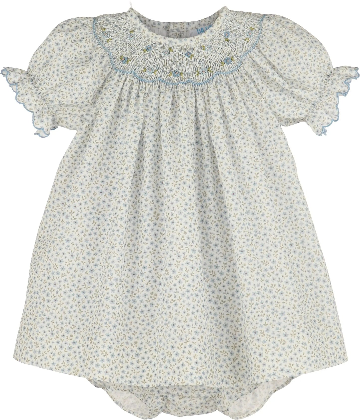 Luli & Me Girls Forest Fairy Bishop Dress - Blue