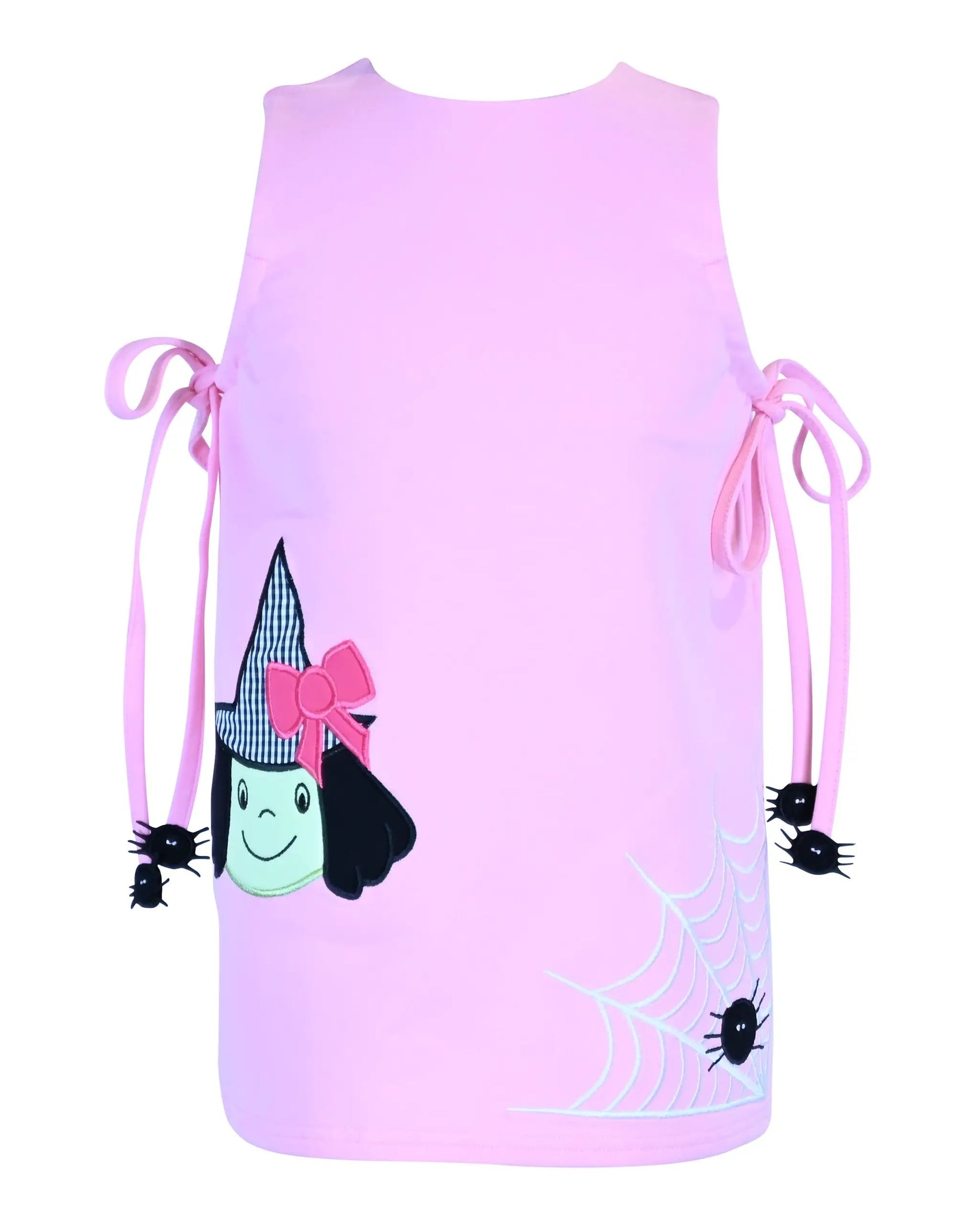 Yellow Lamb Girls Pink Emma Jumper Dress - Halloween Witch