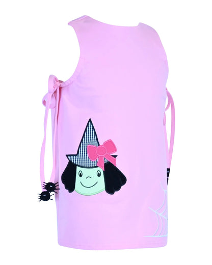Yellow Lamb Girls Pink Emma Jumper Dress - Halloween Witch