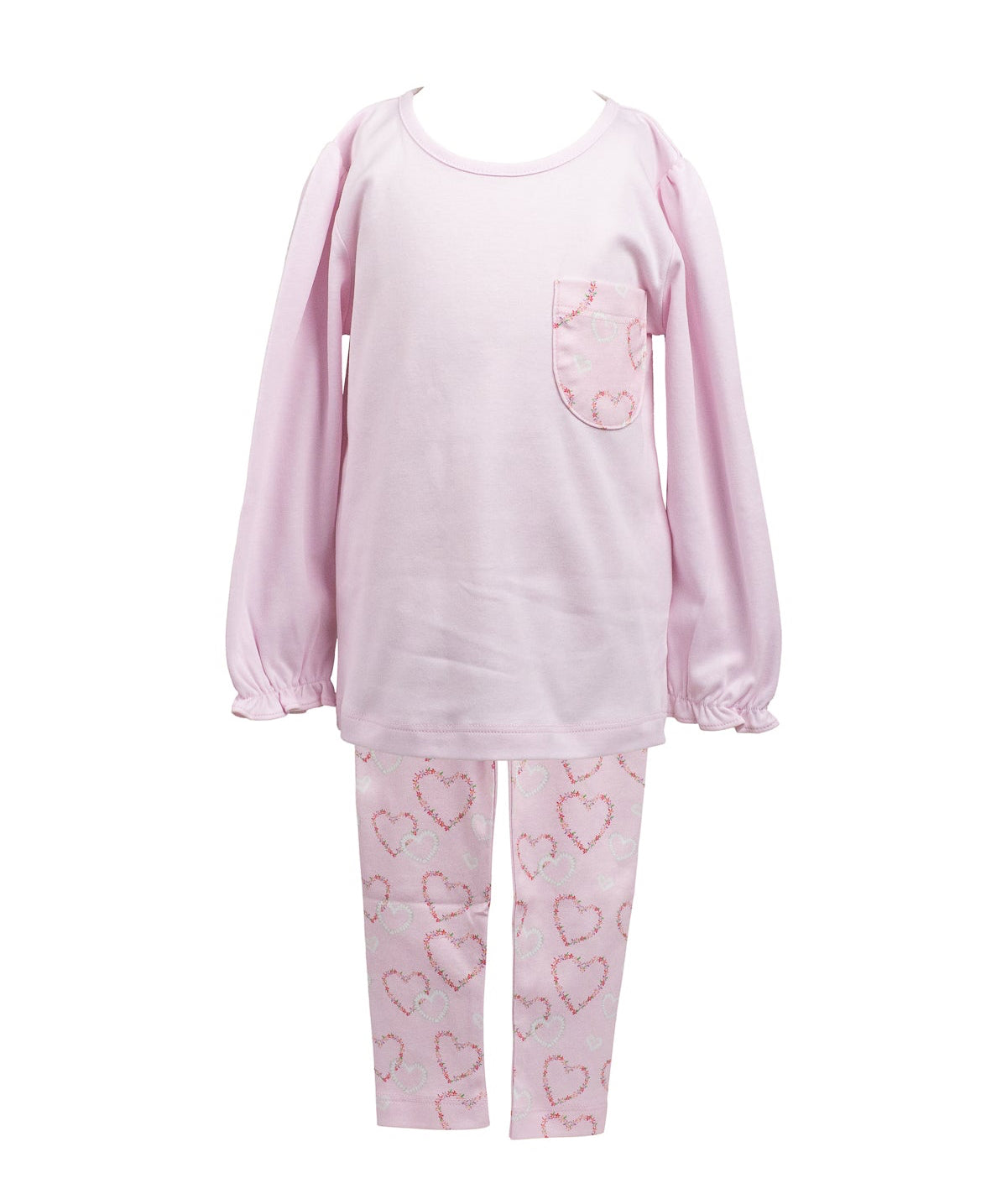 Proper Peony Girls Pink Valentine Heartfelt Tunic & Leggings Set