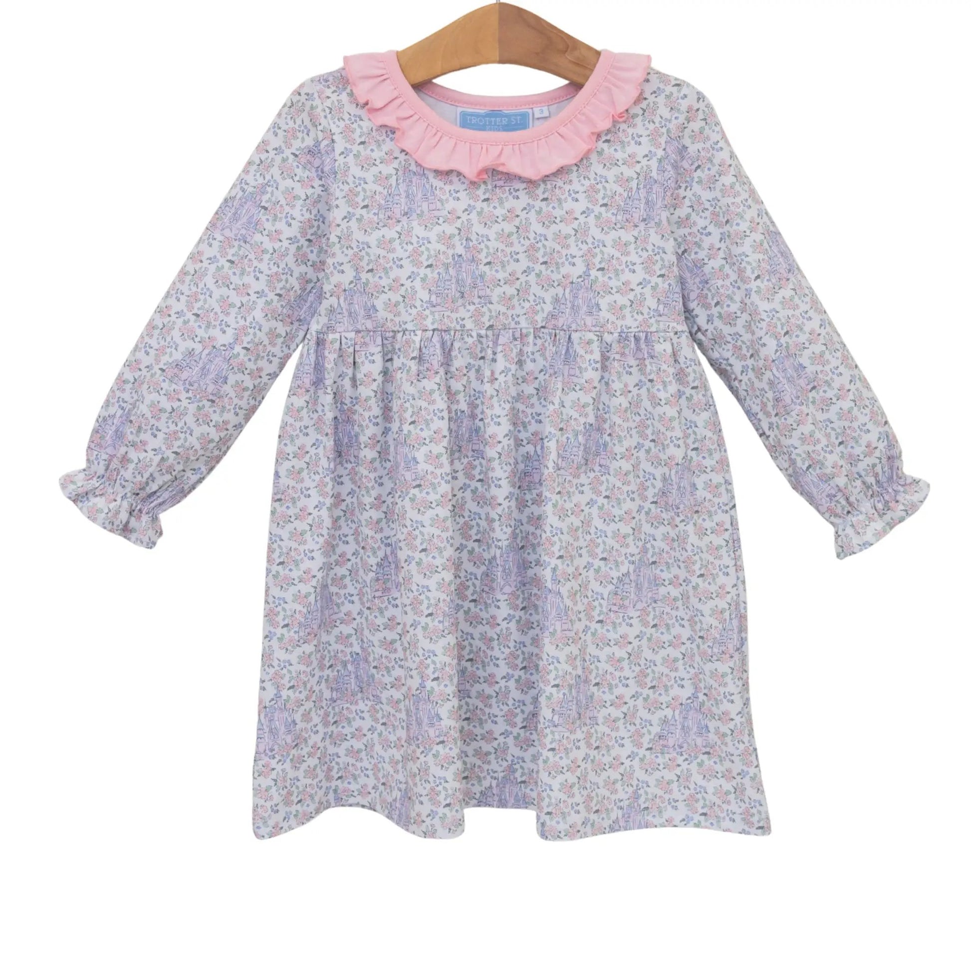 Trotter Street Kids Girls Lavender & Pink Hidden Castle Dress