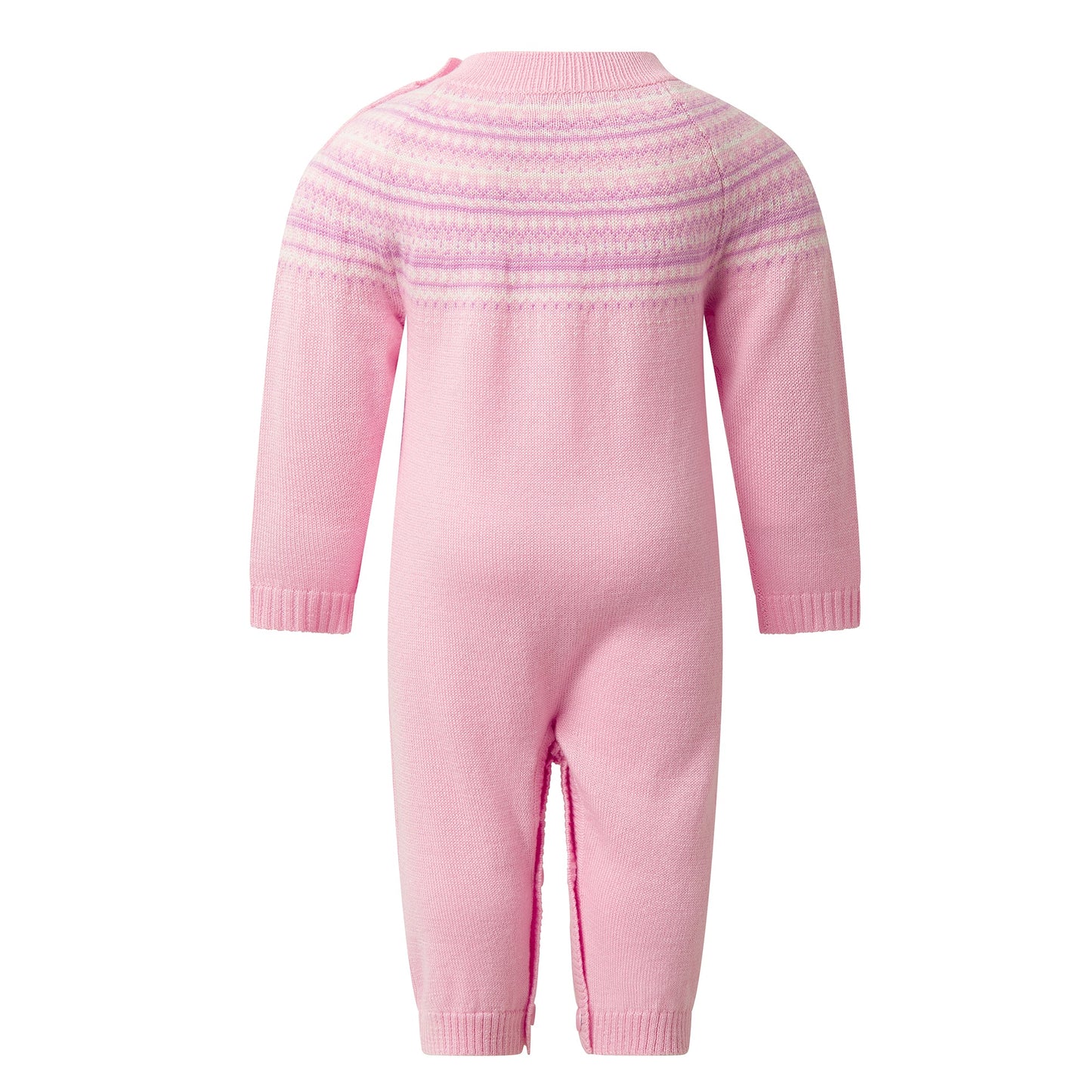 Rachel Riley London Baby Girls Pink Fairisle Sweater Knit Playsuit by Rachel Riley