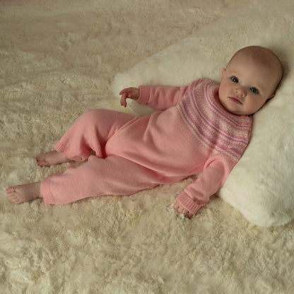 Rachel Riley London Baby Girls Pink Fairisle Sweater Knit Playsuit by Rachel Riley