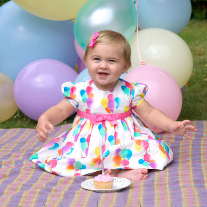 Rachel Riley London Baby Girls Birthday Balloons Dress with Bloomers by Rachel Riley