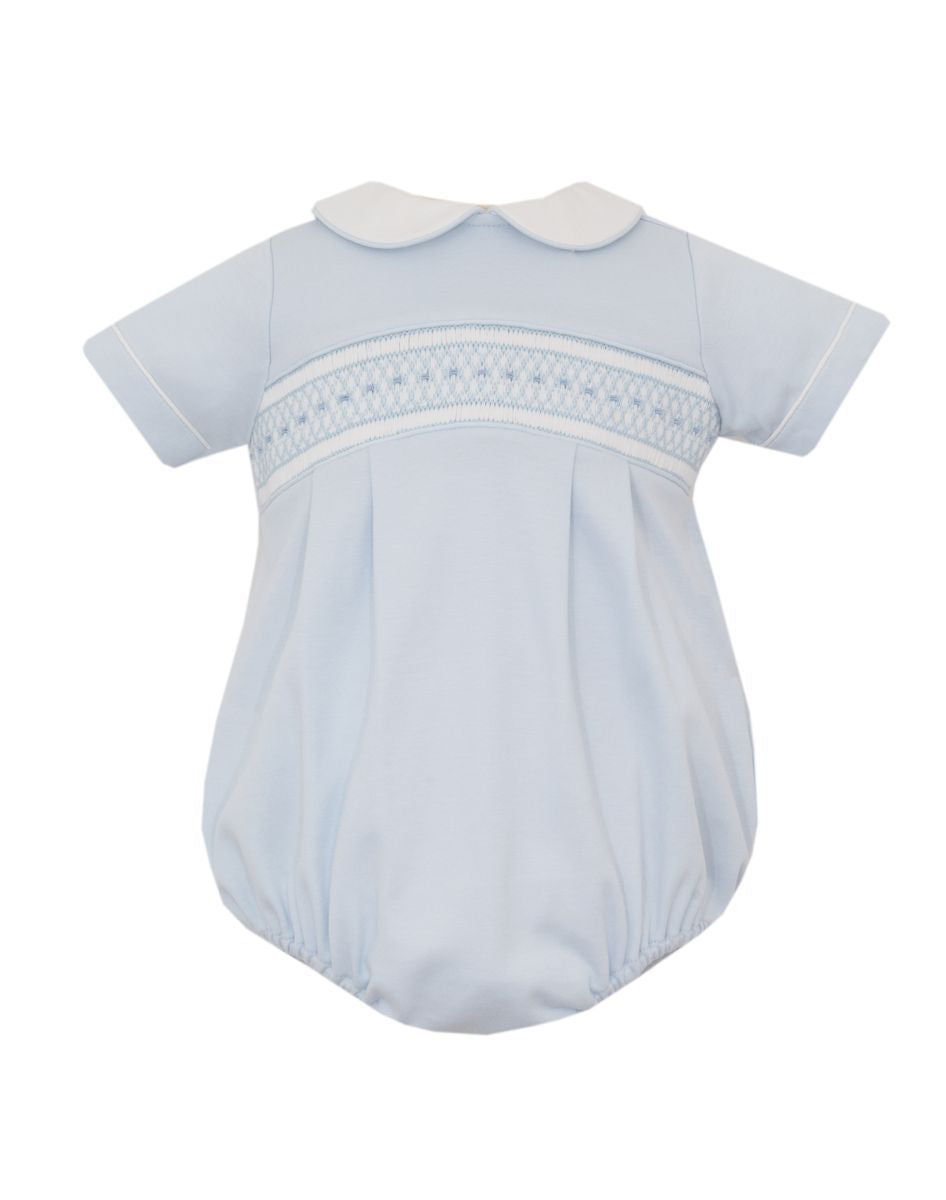 Petit Bebe Knits Boys Light Blue Knit Bubble