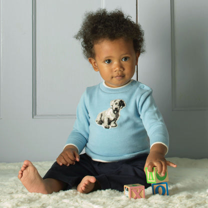 Rachel Riley London Boys Blue Puppy Dog Sweater by Rachel Riley