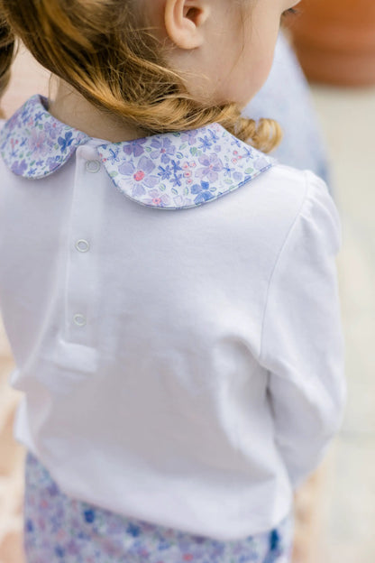 Proper Peony Girls Iris Garden Long Sleeved Collared Shirt
