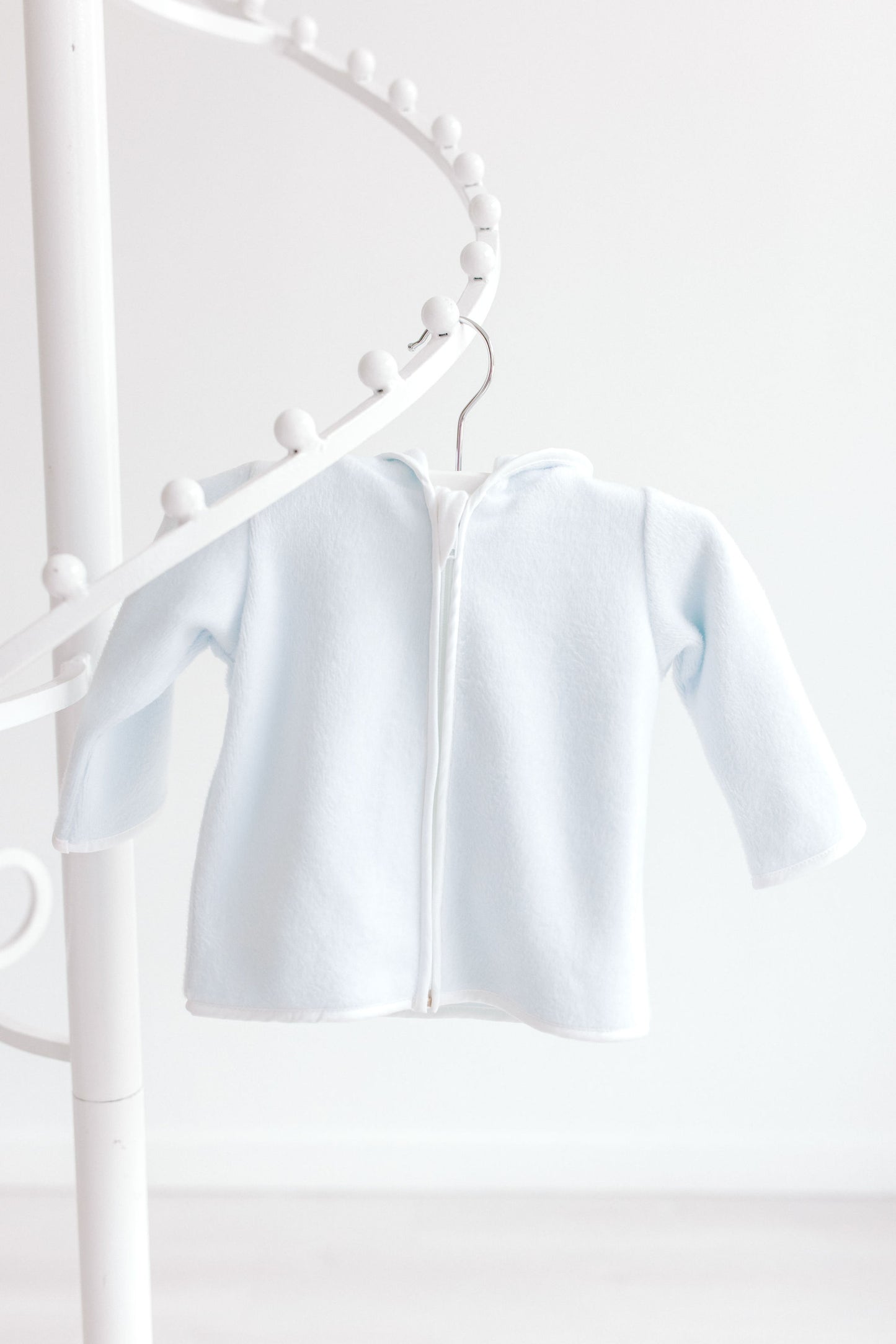 Terry Tots Boys Fleece Jacket with Hood - Light Blue