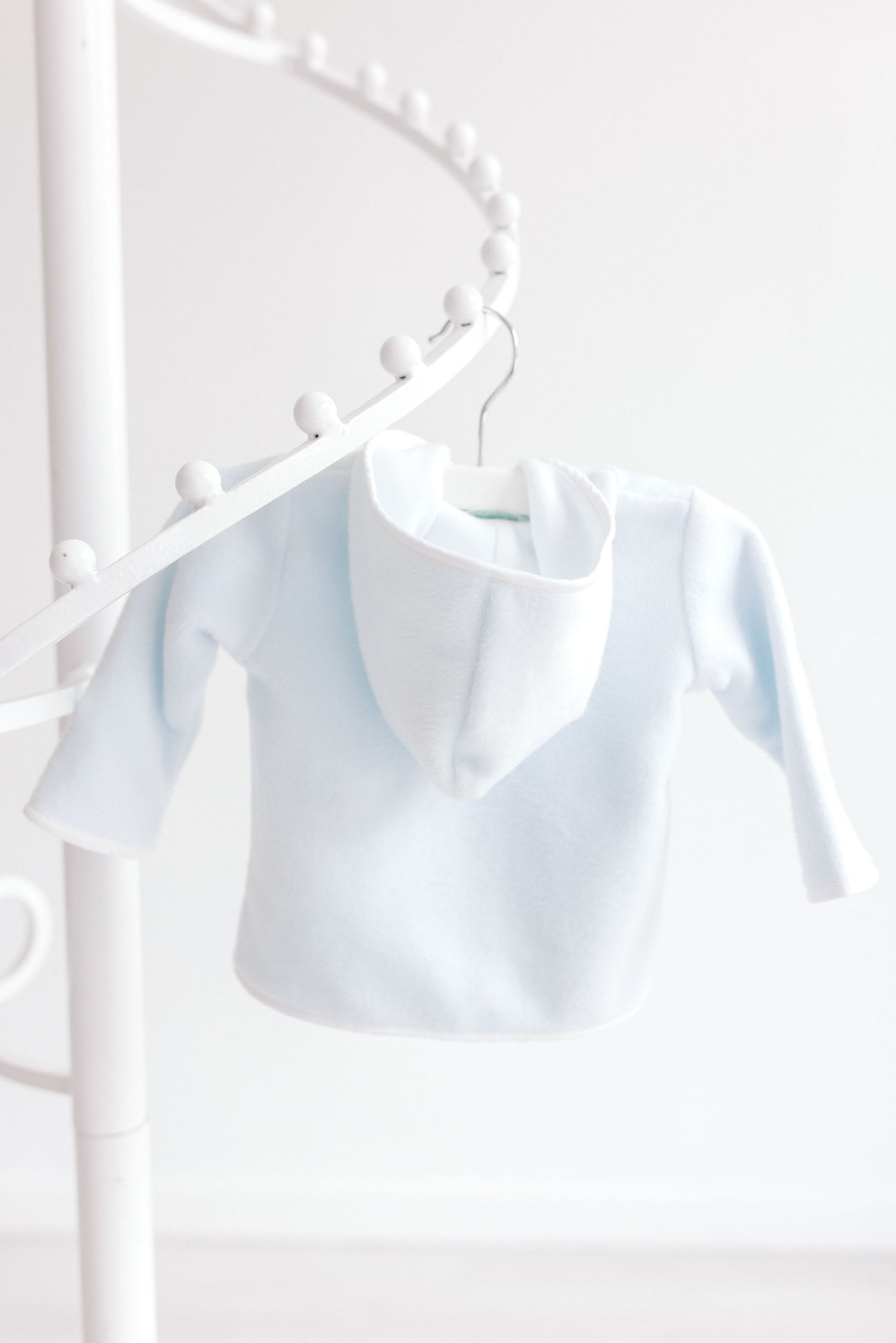 Terry Tots Boys Fleece Jacket with Hood - Light Blue
