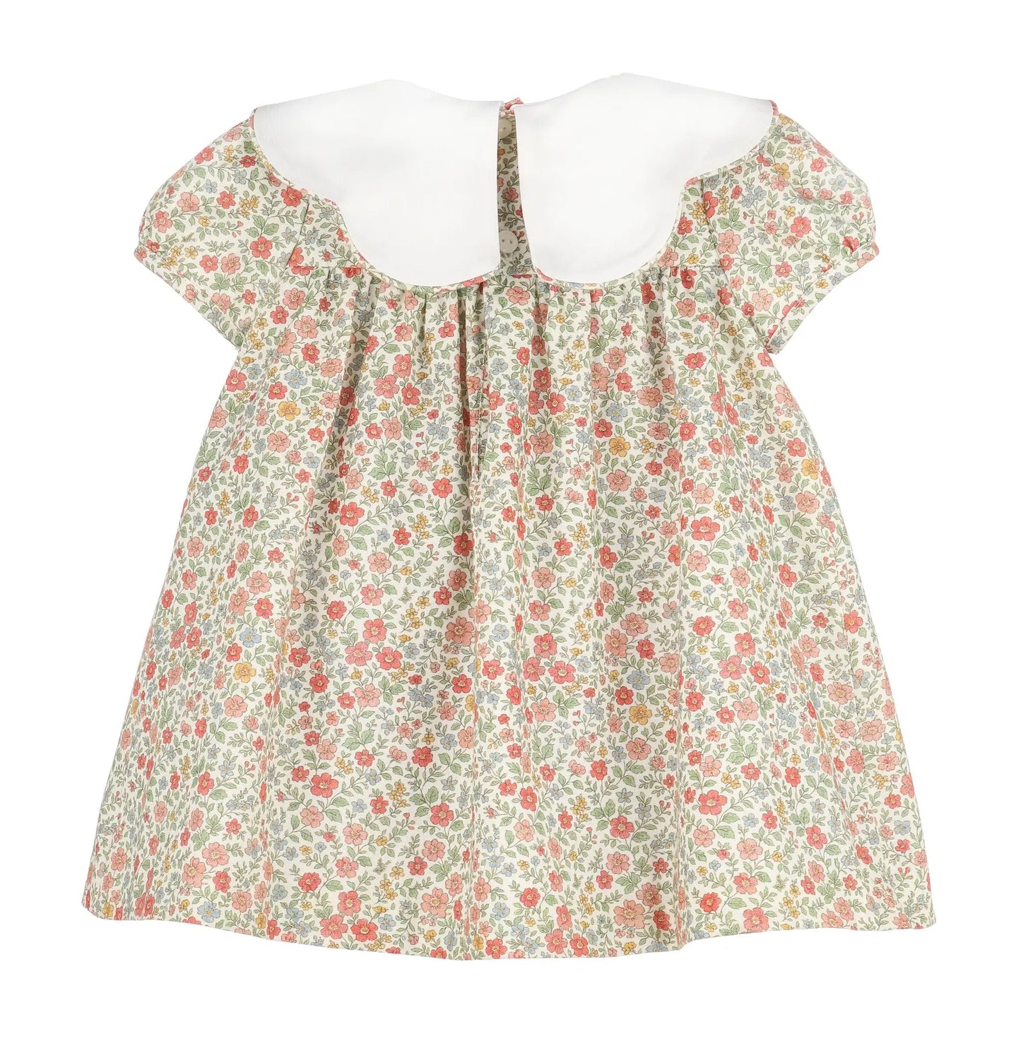 Sophie & Lucas Girls Orange Storybook Vintage Scallop Dress