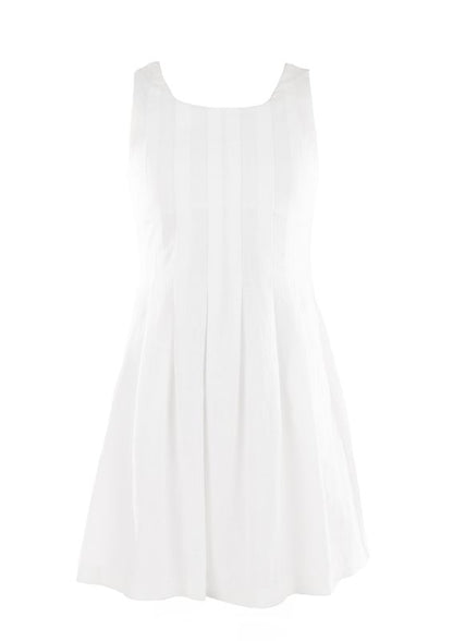 Luli & Me Girls Willow Pleated Dress - White by Luli & Me