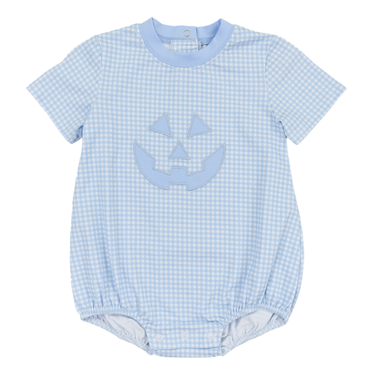 Cypress Row Baby Boys Blue Jack O Lantern Face Bubble