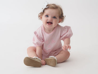 Cypress Row Baby Girls Pink Jack O Lantern Face Bubble