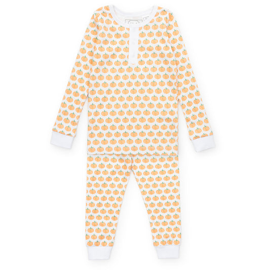 Lila & Hayes Boys Jack Pajamas Set - Orange Harvest Pumpkins