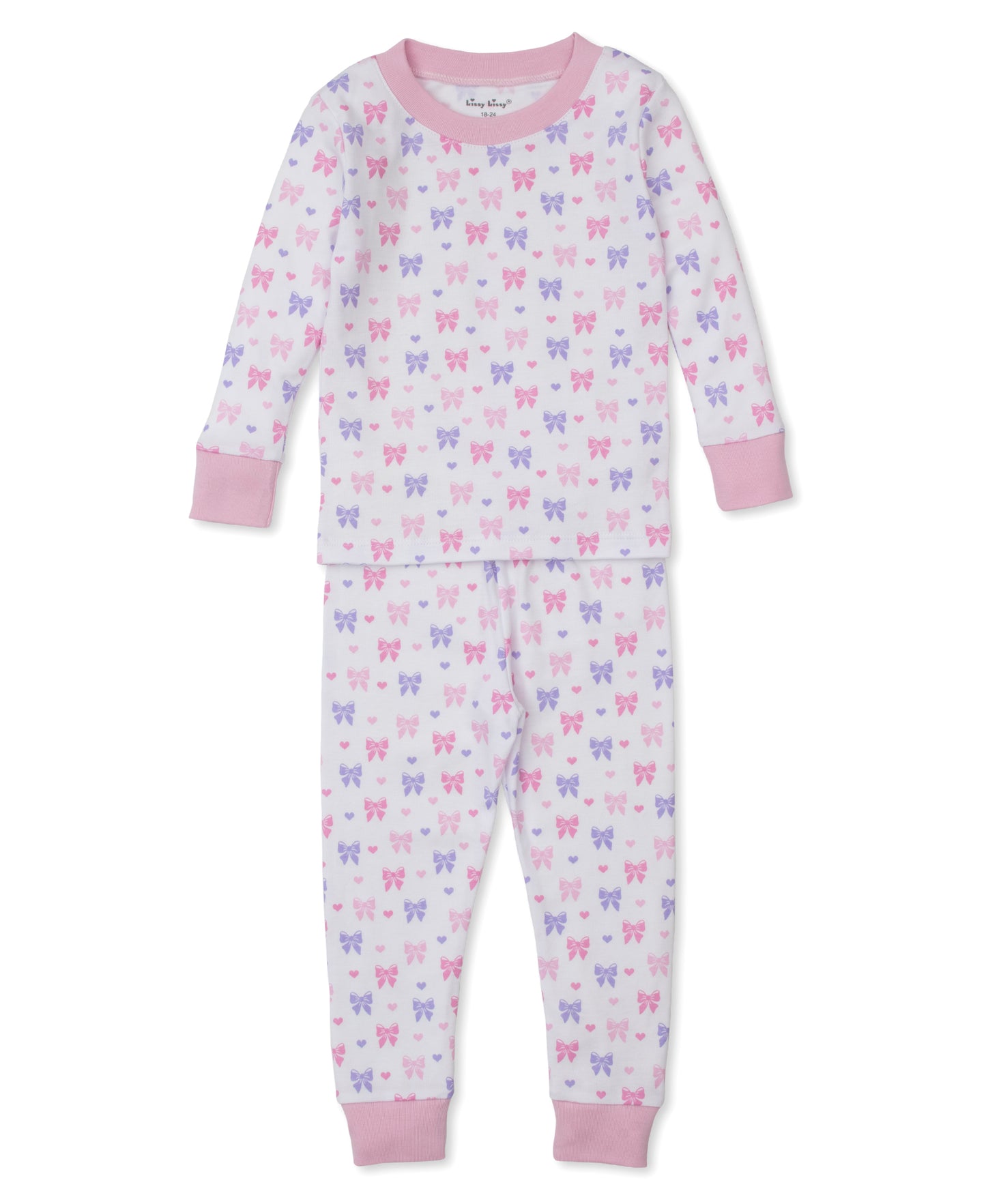 Kissy Kissy Girls Pink & Lavender Billowy Bows Pajamas Set by Kissy Kissy