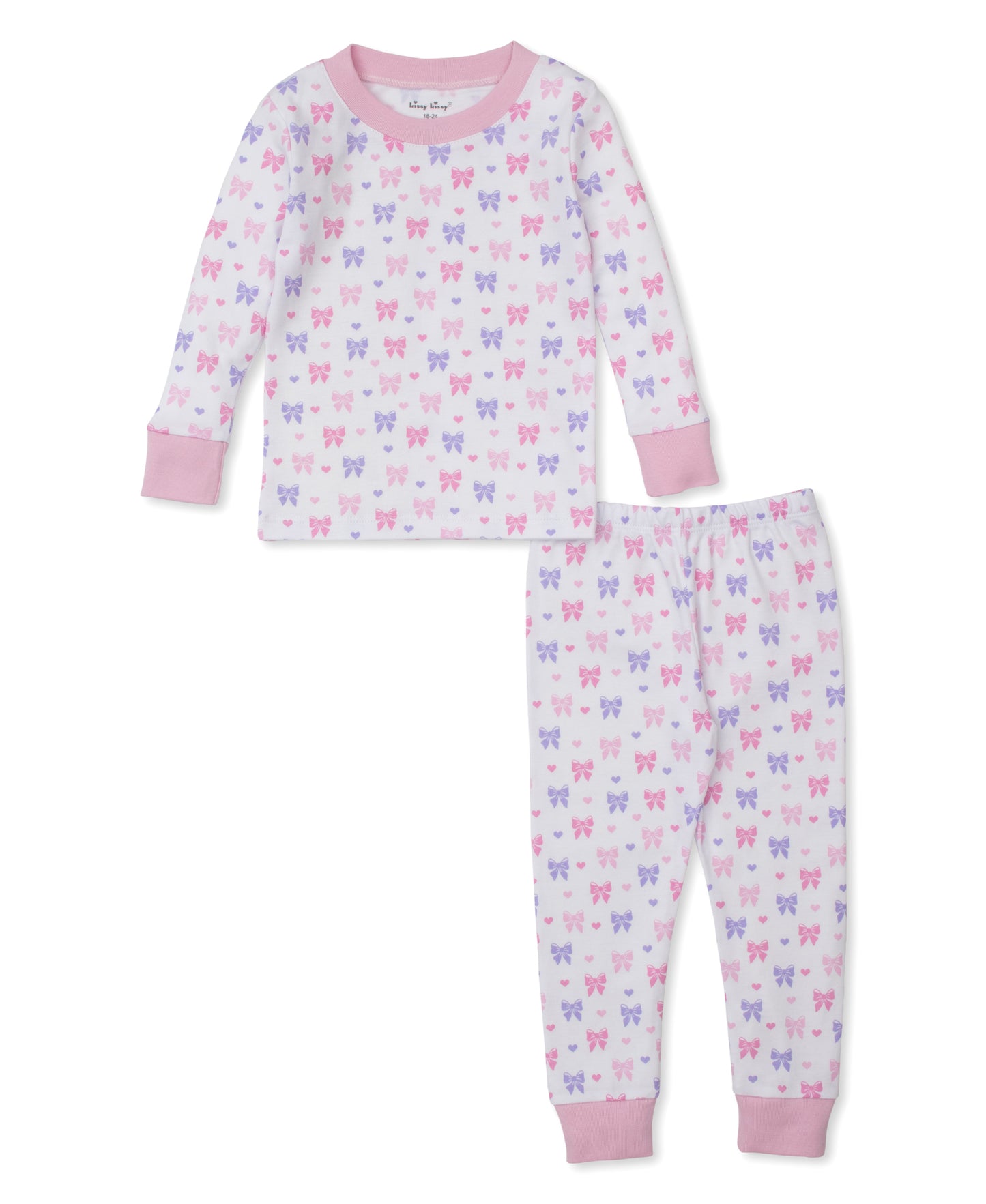 Kissy Kissy Girls Pink & Lavender Billowy Bows Pajamas Set by Kissy Kissy