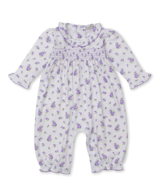 Kissy Kissy Baby Girls Lavender Floral Roses and Blooms Smocked Romper by Kissy Kissy