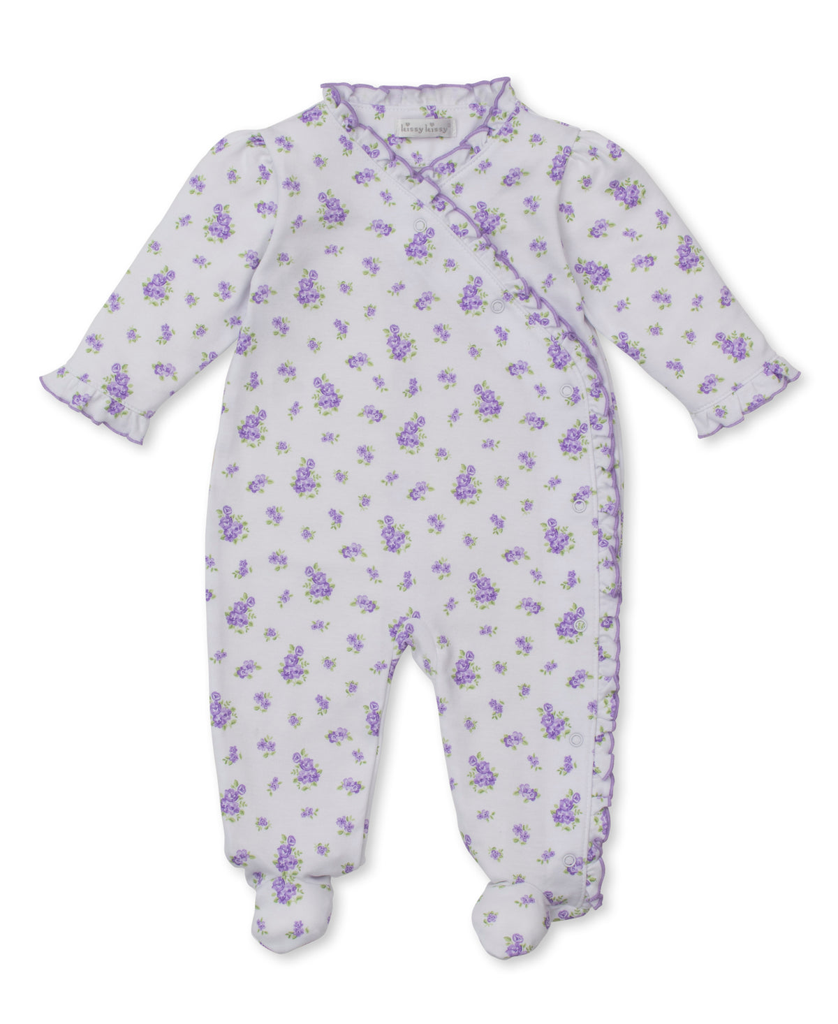 Kissy Kissy Baby Girls Lavender Floral Roses and Bloomers Ruffle Footie by Kissy Kissy