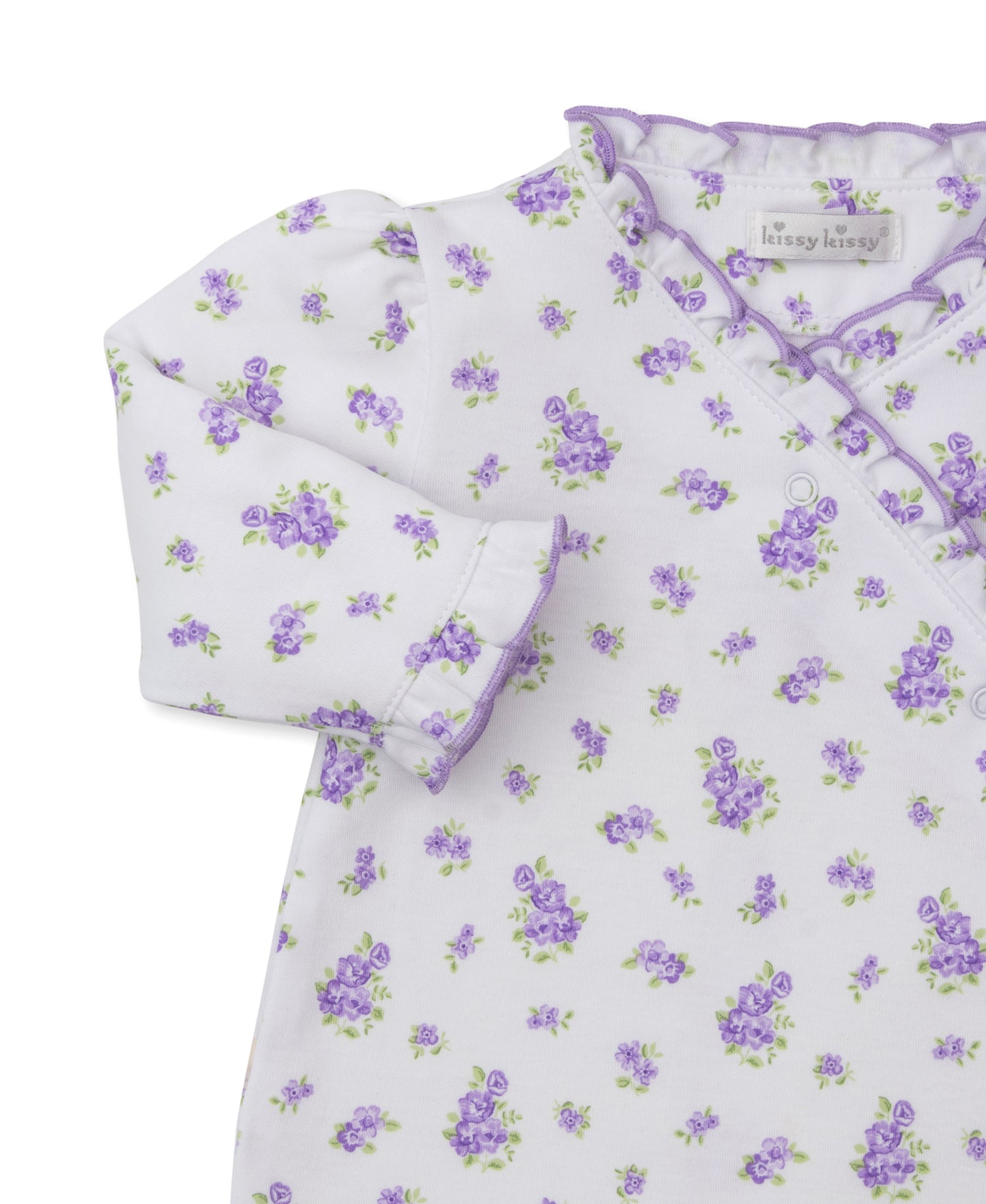 Kissy Kissy Baby Girls Lavender Floral Roses and Bloomers Ruffle Footie by Kissy Kissy