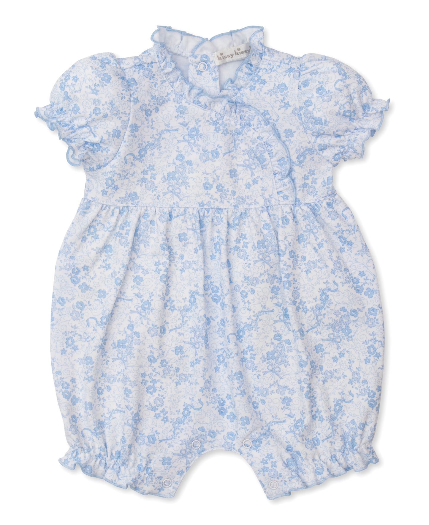 Kissy Kissy Baby Girls Blue Floral Old English Roses Ruffle Bubble by Kissy Kissy